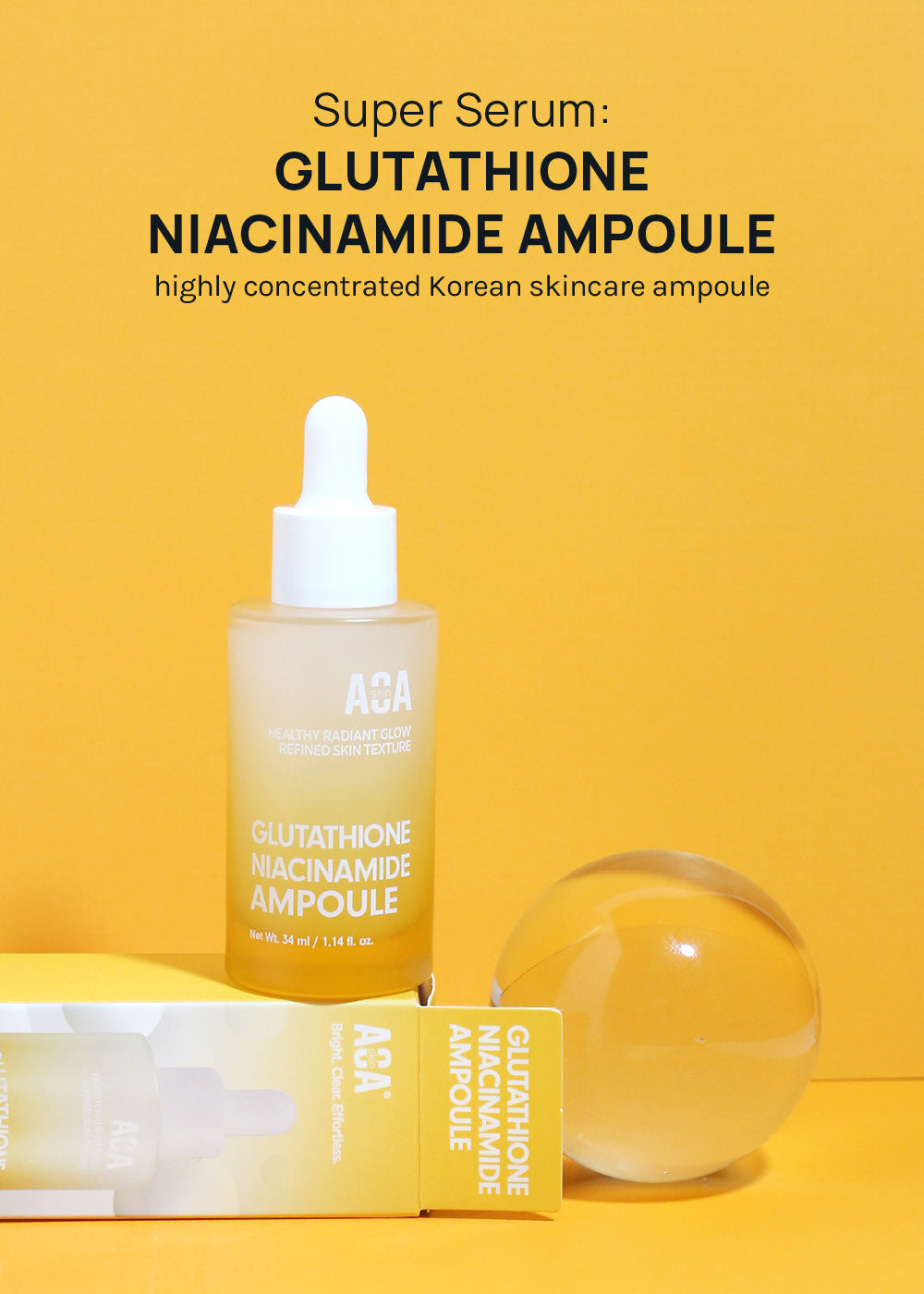 AOA Skin Glutathione Niacinamide Ampoule 34ml
