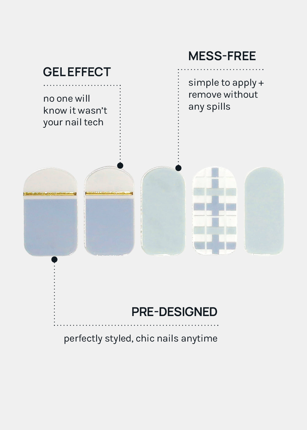 AOA Paw Paw Gel Polish Strips: Silver Lining