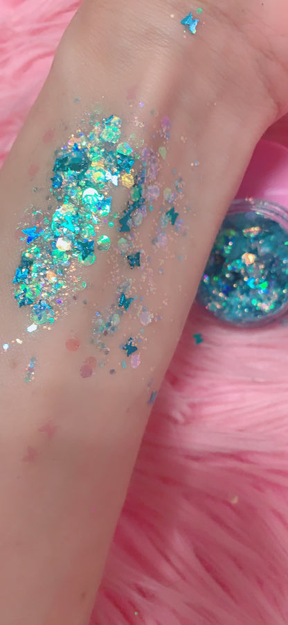 Inked Doll Cosmetics - MERMAID BUTTAFLY GLOW! GLITTER GEL