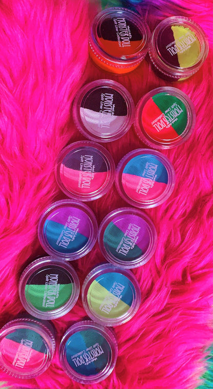 Inked Doll Cosmetics - (HUGE!) Monster Doll KIYOMI HAUNTERLY *UV Neon Pastel* SPLIT LINER/FACE/BODY PAINT