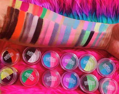 Inked Doll Cosmetics - (HUGE!) Monster Doll KIYOMI HAUNTERLY *UV Neon Pastel* SPLIT LINER/FACE/BODY PAINT