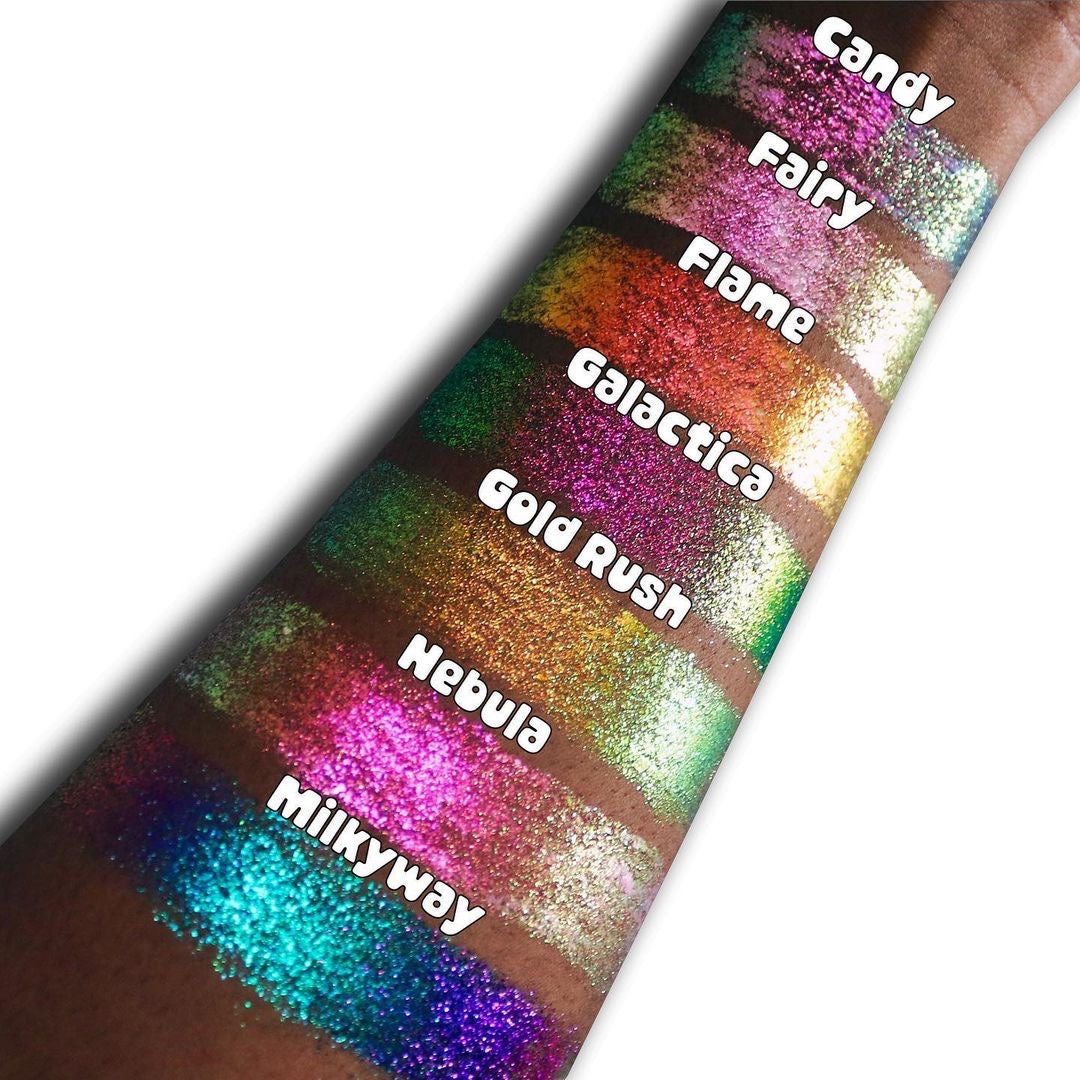 Galactica Chroma Flakes (Multichrome Rainbow)- Duochrome Pigment - Glisten Cosmetics