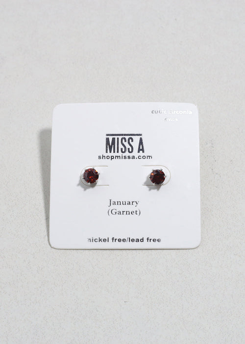 Birthstone Stud Earrings