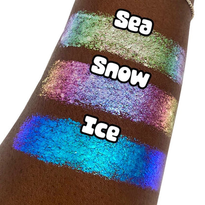 Snow Chroma Flakes (White) - Duochrome Pigment - Glisten Cosmetics