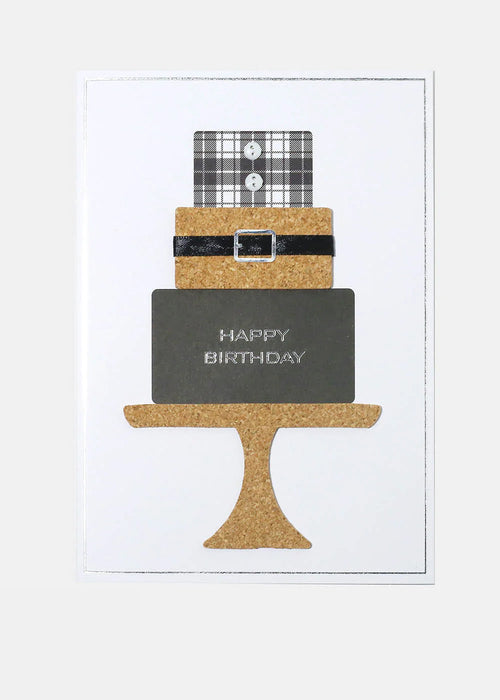 Happy Birthday Suit Cake Greeting Card