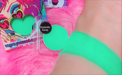 Inked Doll Cosmetics - *UV* KRYPTONITE KANDY! (Bright Green) PRESSED EYESHADOW SINGLE