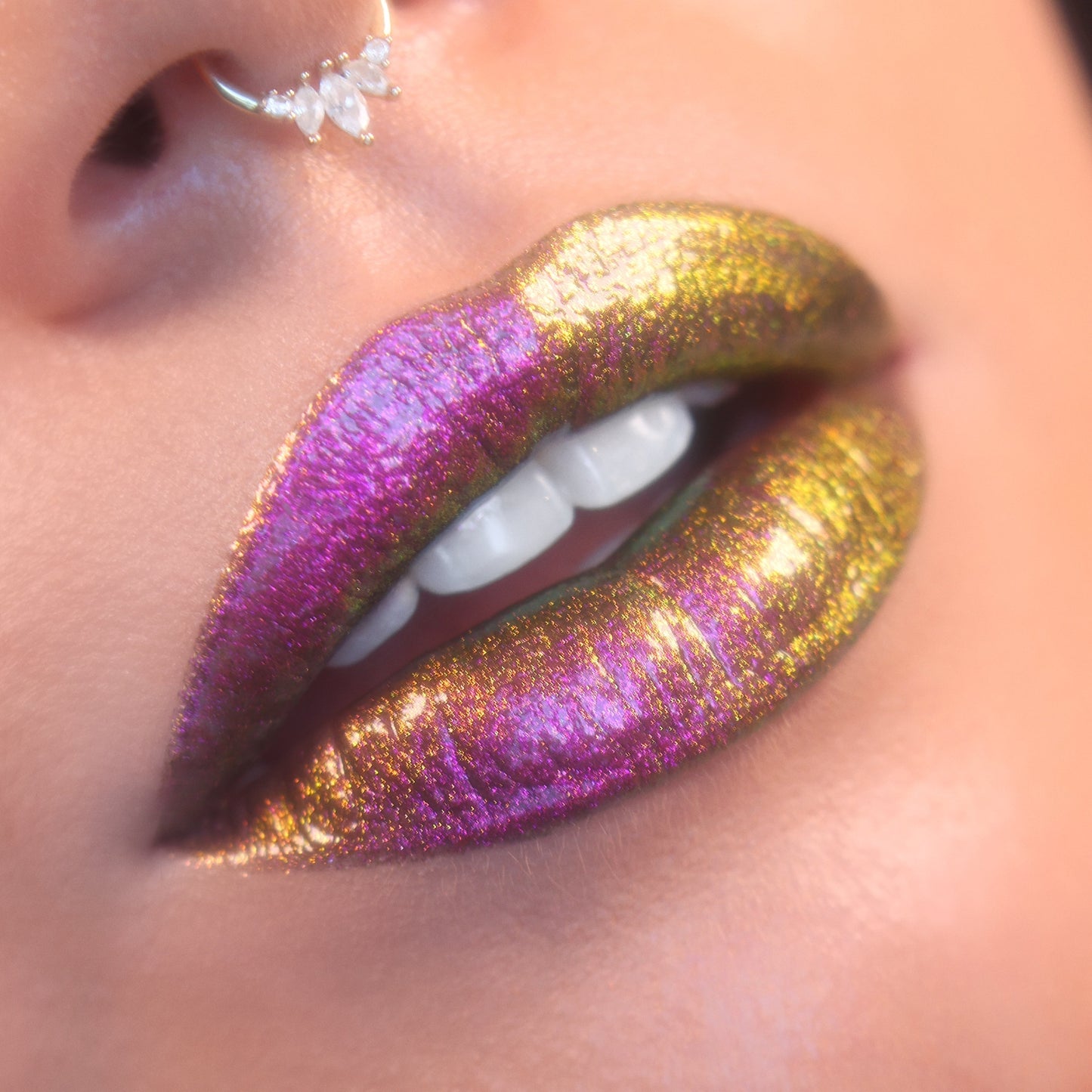 Maia Chroma Gloss (Purple/Gold) - Multichrome Lip Gloss - Glisten Cosmetics