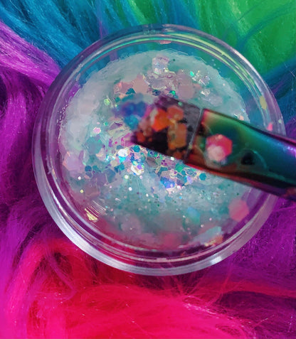 Inked Doll Cosmetics - MINT CRYSTALS Chunky GlamDoll Glitter