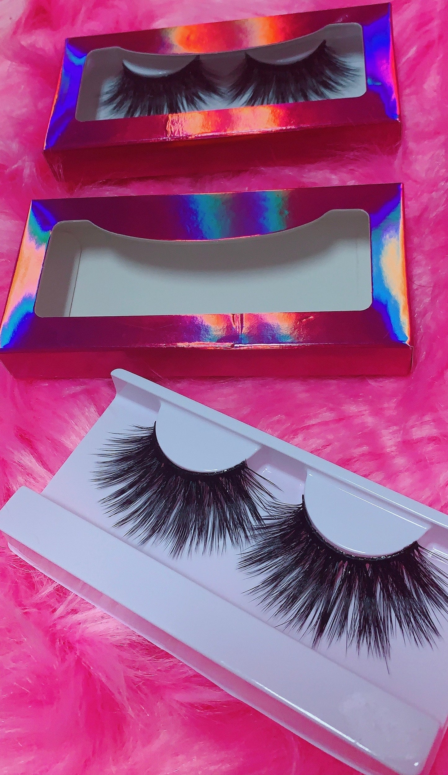 Inked Doll Cosmetics - #$NOBBY 3D DreamDoll Lashes *PINK HOLOGRAPHIC* Case