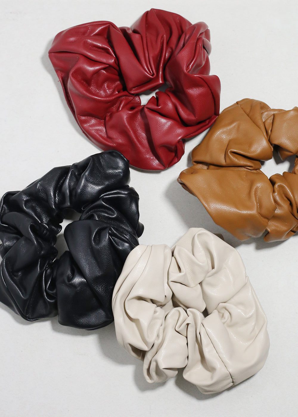 Faux Leather Oversized Scrunchie