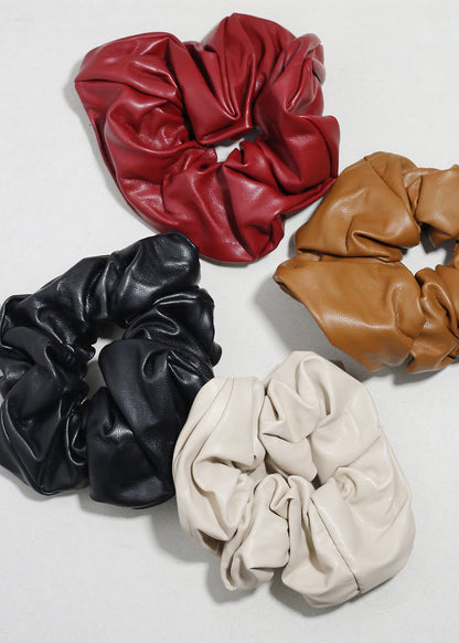 Faux Leather Oversized Scrunchie
