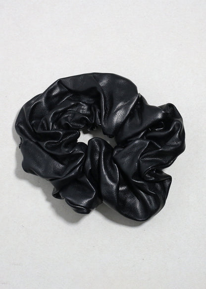 Faux Leather Oversized Scrunchie