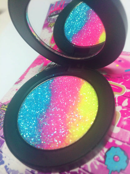 Inked Doll Cosmetics - *TROPICAL SLUSHY !* Iridescent Glitter Pressed Single!