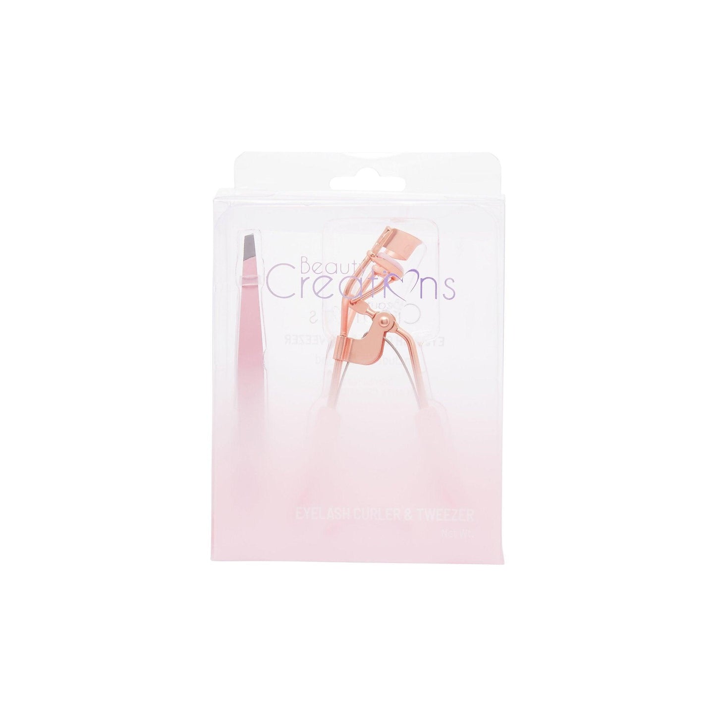 Light Pink Eyelash Curler and Tweezer Set